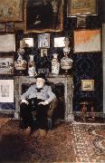 James Ensor James Ensor in his studio oil painting on canvas